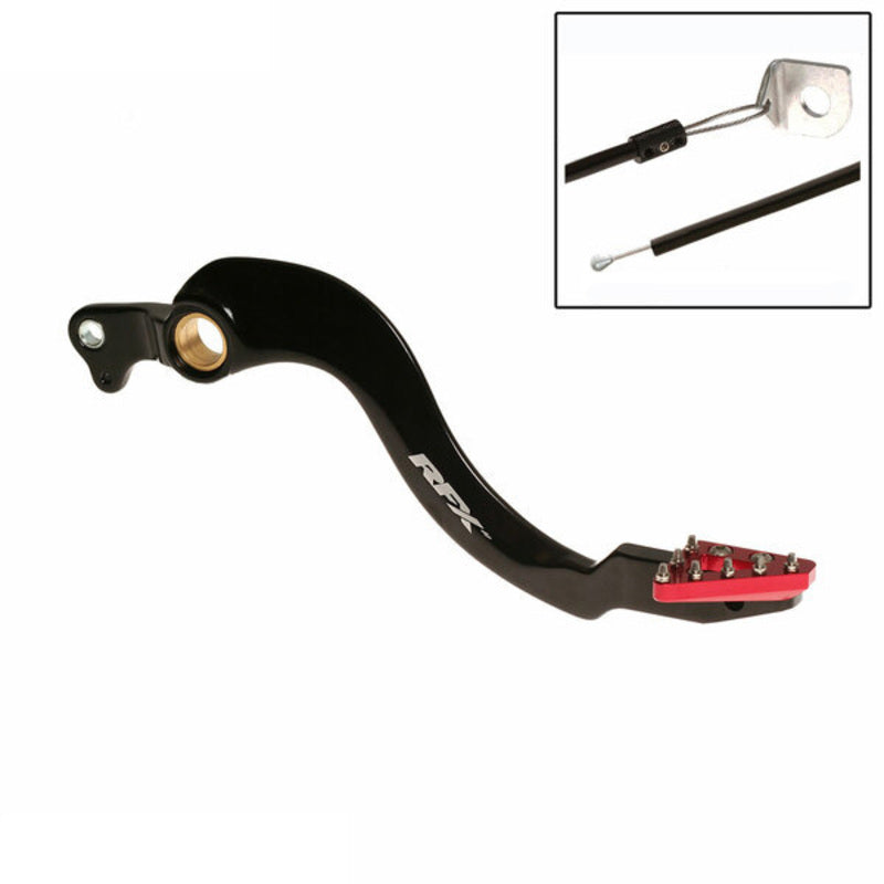 RFX Pro Series Solid-Tip Rear Brake Lever - Hard Anodised Black/red