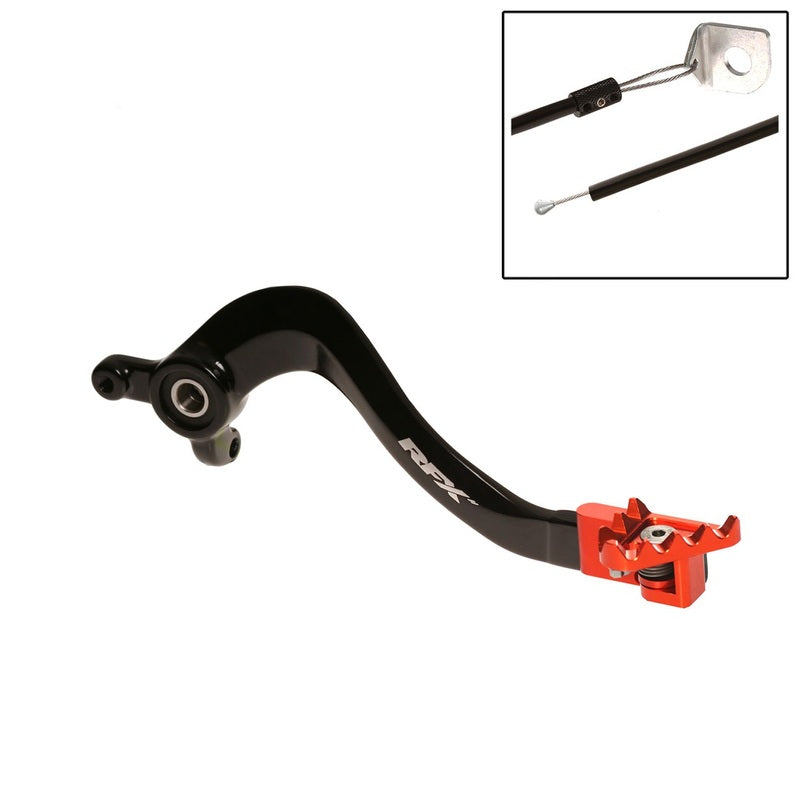RFX Pro Series Flexi-Tip Rear Brake Lever - Black/orange