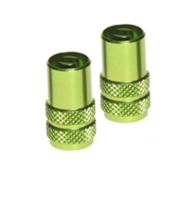 RFX Sport Series Valve Caps with Valve Key 2pcs - Green