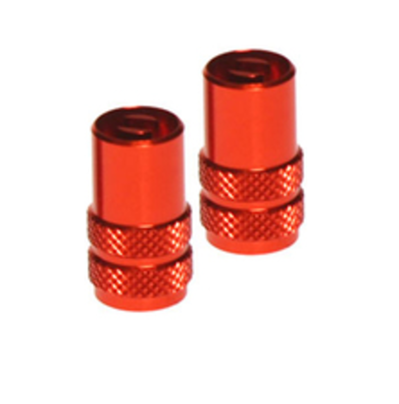 RFX Sport Series Valve Caps With Valve Key 2pcs - Orange