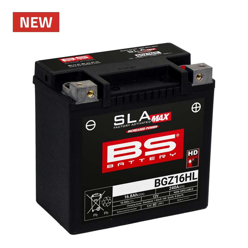 BS BATTERY SLA Max Battery Maintenance Free Factory Activated - BGZ16HL