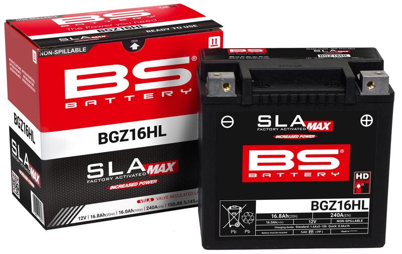 BS BATTERY SLA Max Battery Maintenance Free Factory Activated - BGZ16HL