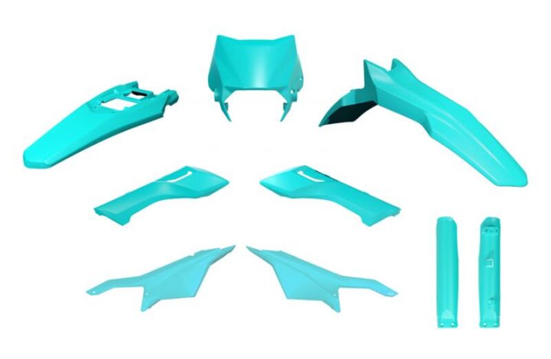 RACETECH Plastic Kit 6 pcs Aquamarine Green