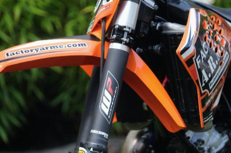 RFX Race Series Forkshrink Upper Fork Guard w/ KYB Logo - Green