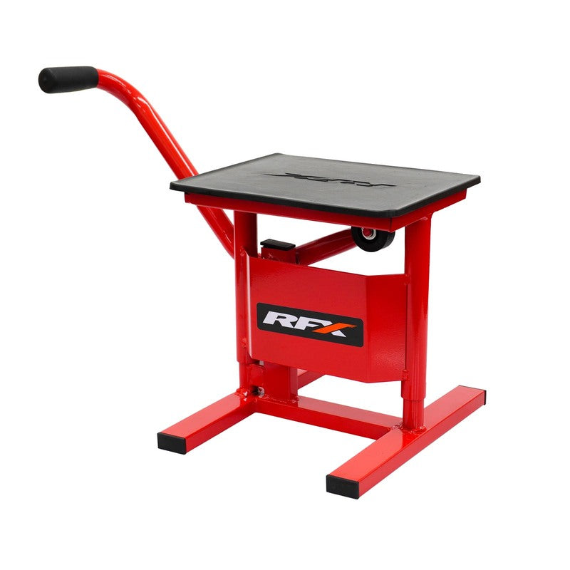 RFX Pro Series Single Pillar H Lift Up Bike Stand - Red