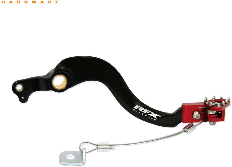 RFX Pro Flexi-Tip Rear Brake Pedal - Black/Red