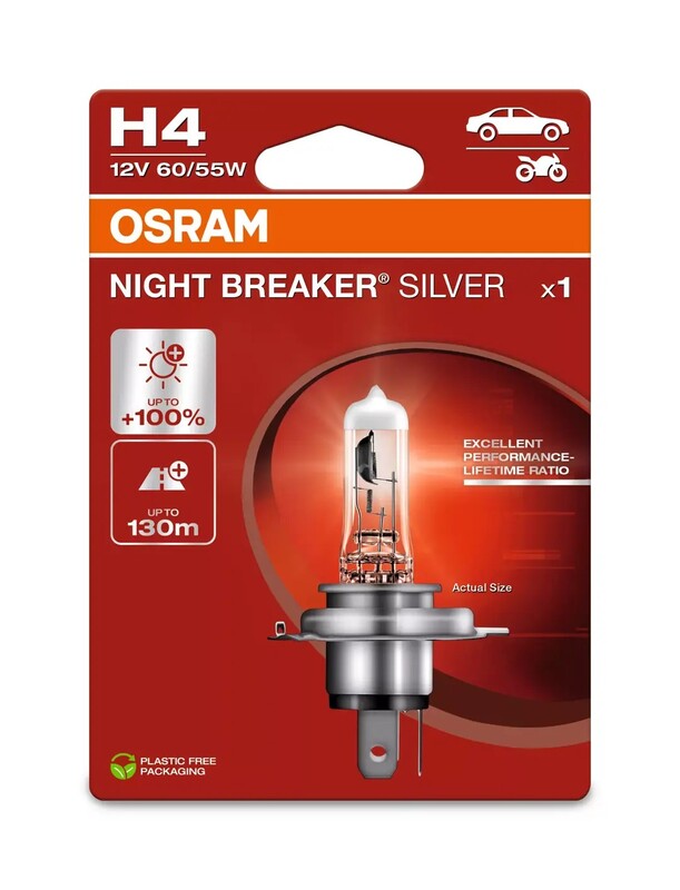 OSRAM Night Breaker Silver Bulb H4 12V/60/55 - X1