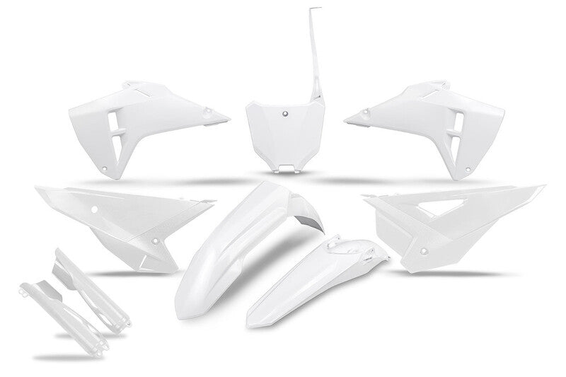 UFO Full Plastics Kit with Fork Guards - Matte White