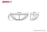 KOSO Led-Taillight, Red GT-03, e-mark.