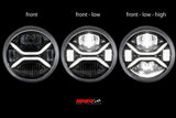 KOSO LED XENITH Headlight, Black, Side Mount