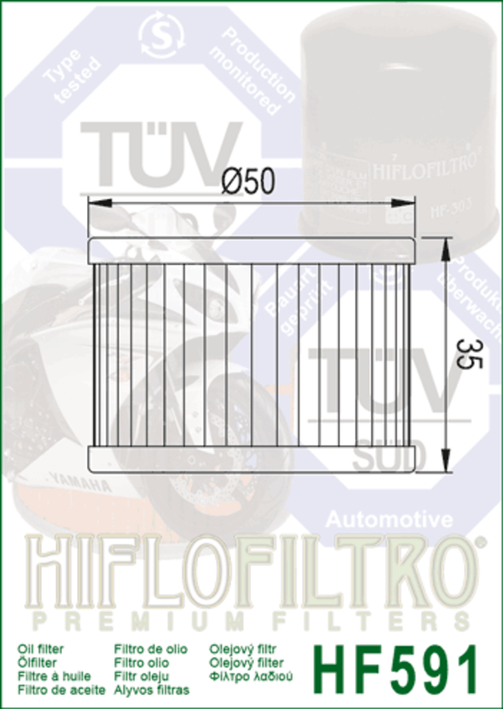 HIFLOFILTRO Oil Filter - HF591