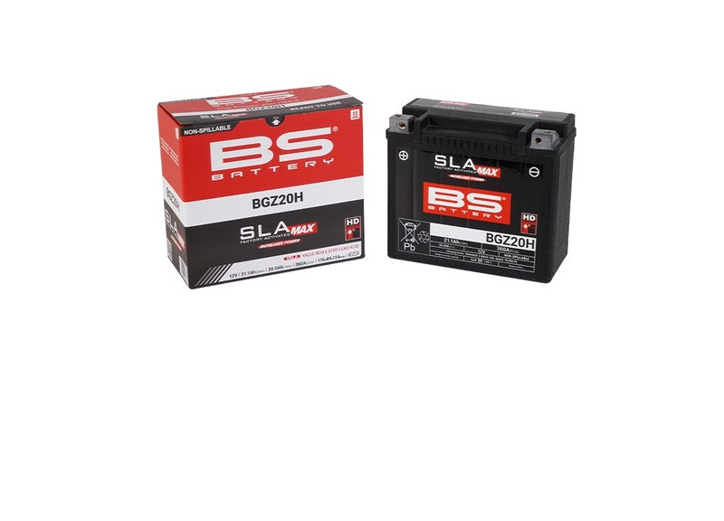 BS BATTERY SLA Max Battery Maintenance Free Factory Activated - BGZ20H