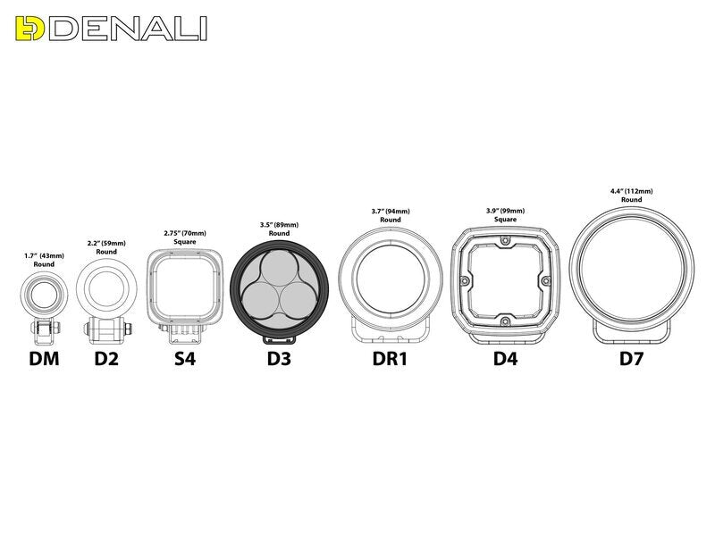 DENALI Universal Kit Wire Headlight D3