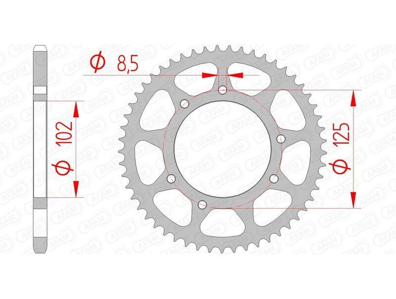 AFAM Chain Kit A420M 11/53 - Standard Rear Sprocket 41100