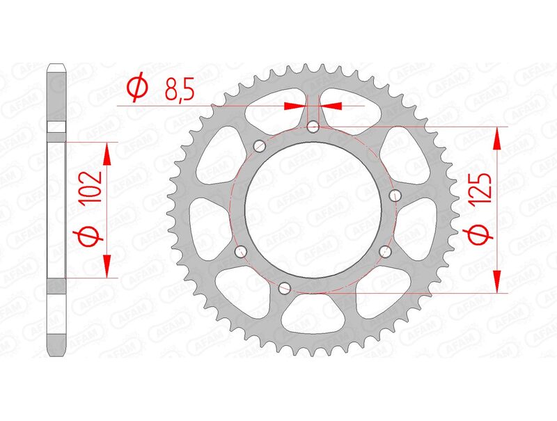 AFAM Chain Kit A420M 11/59 - Standard Rear Sprocket Type 41100
