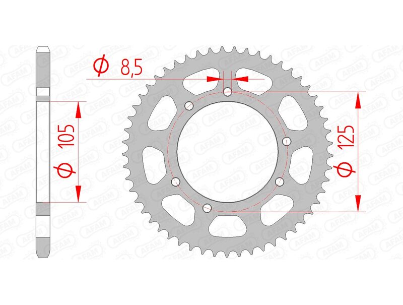 AFAM Chain Kit A420M 11/52 - Standard Rear Sprocket Type 47103
