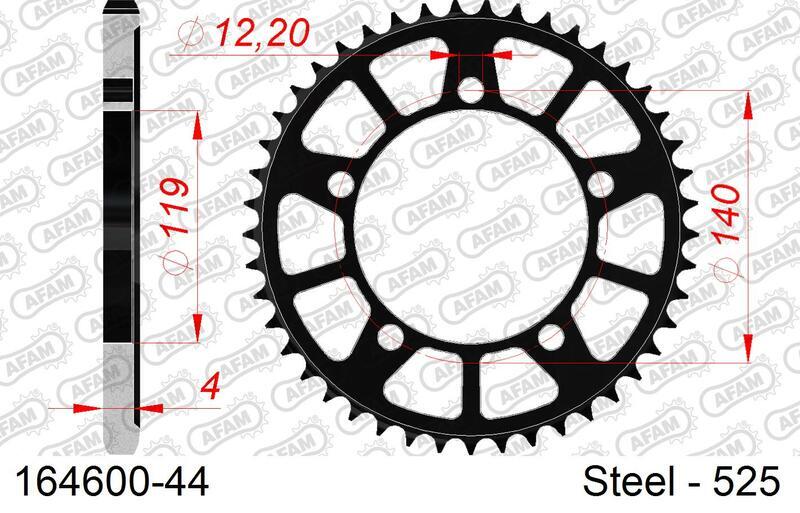 AFAM Chain Kit 525XHR3 17/45 Super-Reinforced - Standard Rear Sprocket