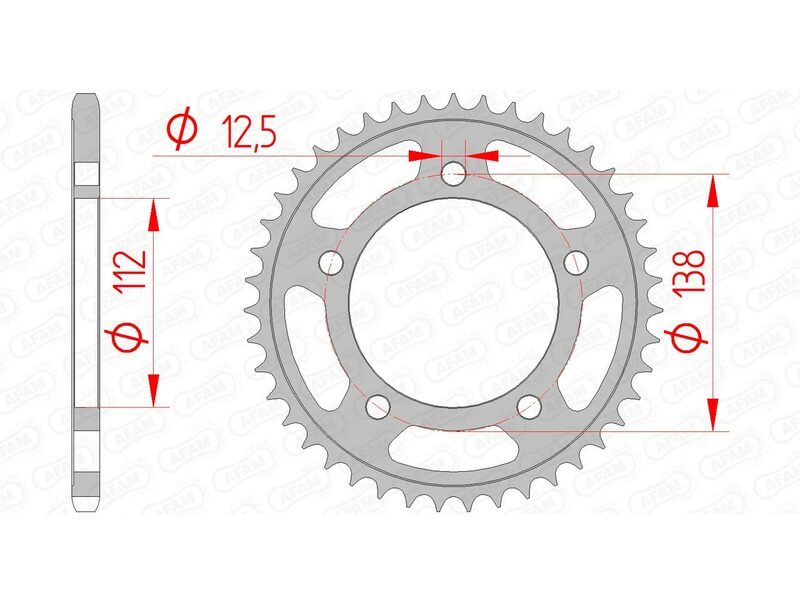 AFAM Chain Kit 520XMR3 17/41 Standard - Standard Rear Sprocket