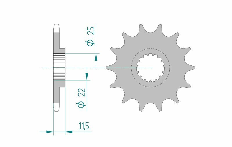 AFAM Chain Kit 520XHR2 16/43 Super-Reinforced - Standard Rear Sprocket