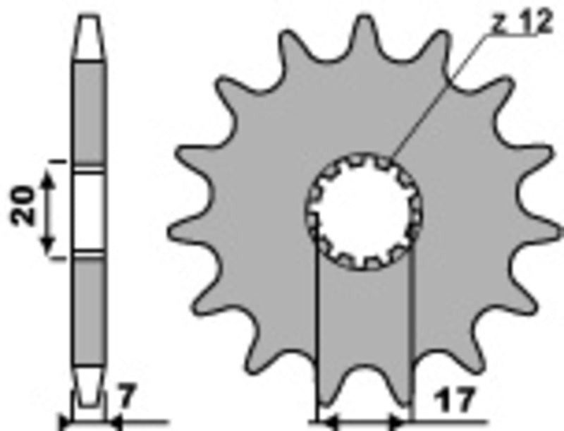 EK/PBR Chain kit 428 SR - 12/60-134 - Steel Standard Rear Sprocket