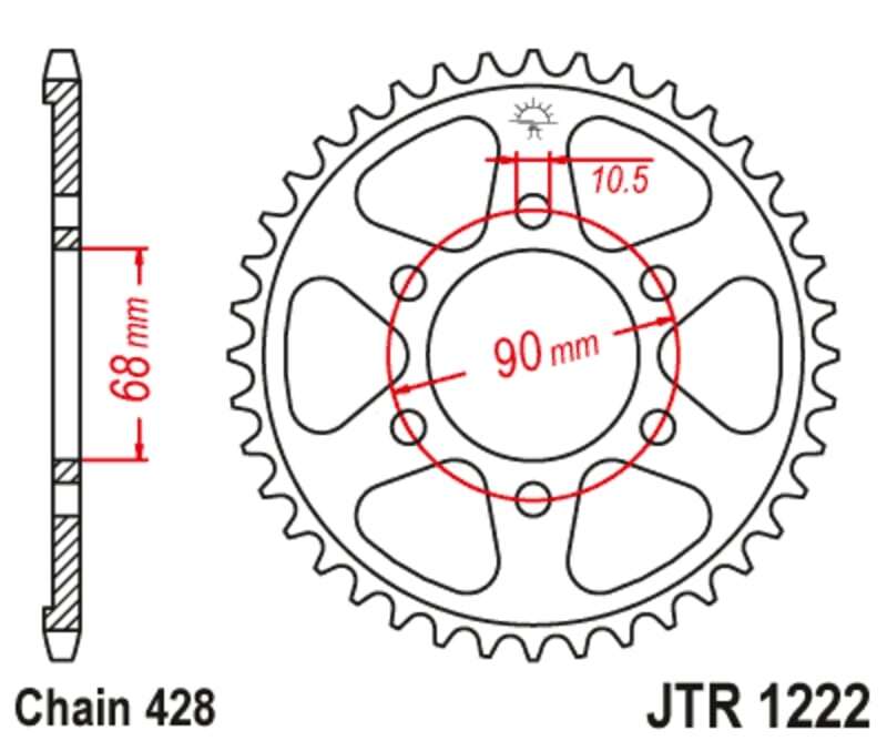 JT/JT Chain Kit 428HDR 15/47 Standard - Standard Rear Sprocket