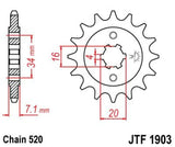 JT/JT Chain Kit 520HDS 15/45 Standard - Standard Rear Sprocket