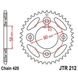 JT/JT Chain Kit 420HDR 15/34 Standard - Standard Rear Sprocket