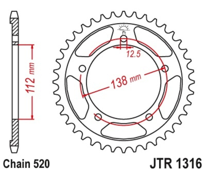 EK/JT Chain Kit 520MVXZ2 17/41/114 - Standard Rear Sprocket