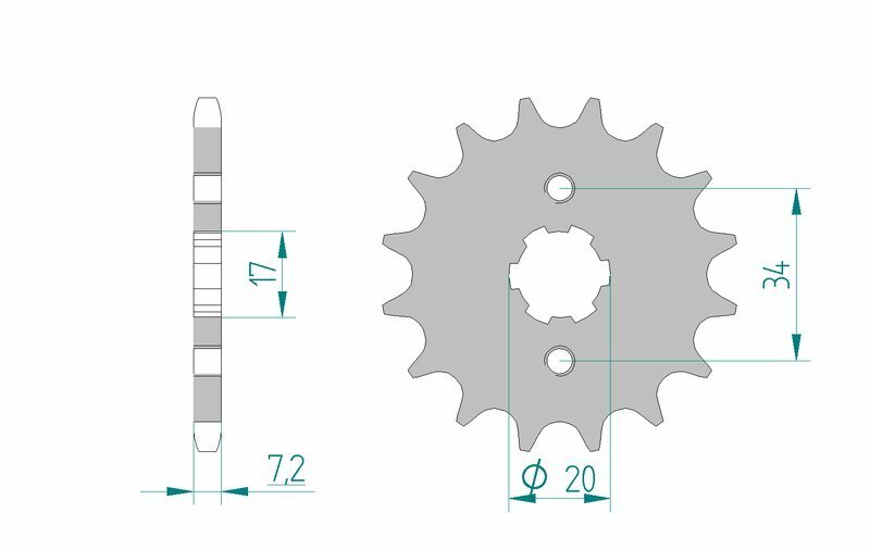 AFAM Chain Kit 428XMR2 15/48   - Standard Rear Sprocket