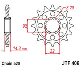 EK/JT Chain Kit 520SROZ2 16/40 - Standard Rear Sprocket