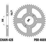 EK/PBR Chain kit 428 SROZ - 15/45-122 - Steel Standard Rear Sprocket