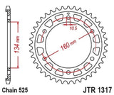 EK/JT Chain Kit 525ZVX3 16/40 - Standard Rear Sprocket