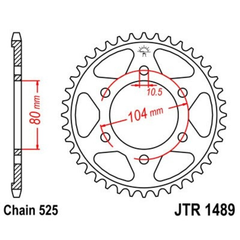 EK/JT Chain Kit 525ZVX3 15/44 - Standard Rear Sprocket