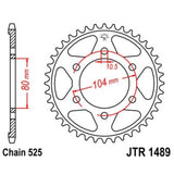 EK/JT Chain Kit 525ZVX3 15/44 - Standard Rear Sprocket