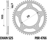 EK/PBR Chain kit 525 ZVX3 - 18/44-118 - Steel Standard Rear Sprocket