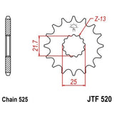 EK/JT Chain Kit 520SRX2 17/47 - Standard Rear Sprocket