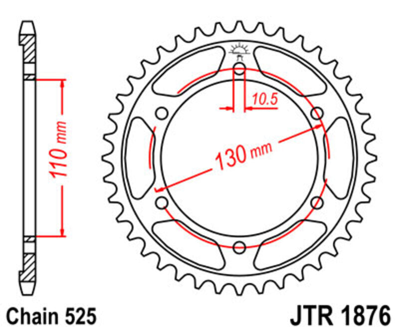 EK/JT Chain Kit 525SRX2 17/50 - Standard Rear Sprocket