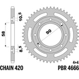 EK/PBR Chain Kit 420DEH 15/38/110 - Steel Standard Rear Sprocket