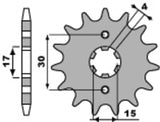 EK/PBR Chain Kit 420DEH 15/38/110 - Steel Standard Rear Sprocket