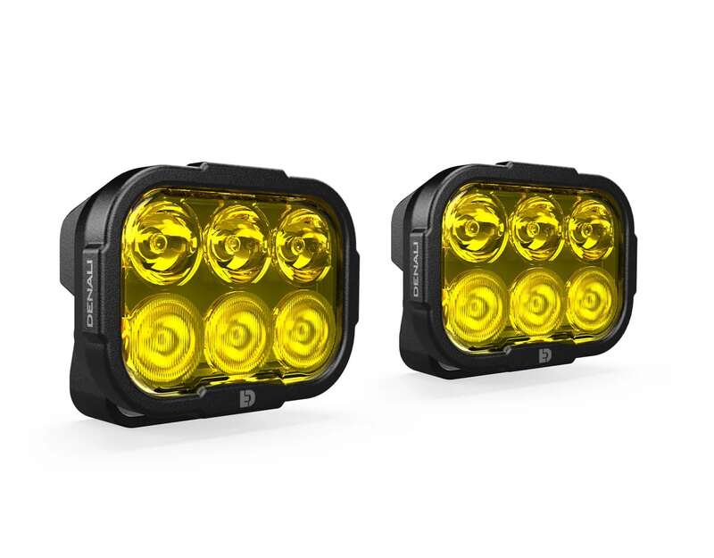 DENALI Universal Headlight Kit DL6 With Yellow Lens And Premium Wiring Harness