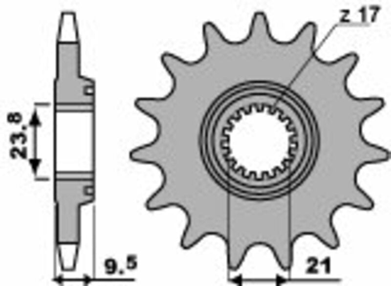 EK/PBR Chain kit 520 M3 - 13/50-114 - Steel Standard Rear Sprocket