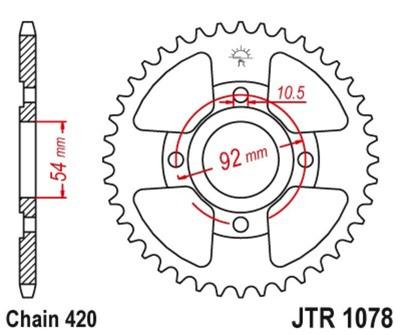 JT Chain kit 420 HDR - 11/60-138 - Steel Standard Rear Sprocket