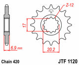 JT Chain kit 420 HDR - 11/60-138 - Steel Standard Rear Sprocket