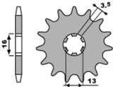 EK/PBR Chain kit 420 SR - 12/46-114 - Steel Standard Rear Sprocket