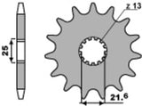 EK/PBR Chain kit 525 SRX2 - 16/48-114 - Steel Standard Rear Sprocket