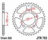 EK/JT Chain Kit 520SRX2 16/43-110 - Standard Rear Sprocket