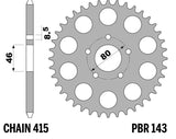 EK/PBR Chain kit 415 RR - 12/44-122 - Steel Standard Rear Sprocket