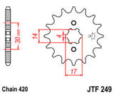 JT Chain kit 420 HDR - 13/49-120 - Steel Standard Rear Sprocket
