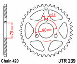 JT Chain kit 420 HDR - 14/42-122 - Steel Standard Rear Sprocket