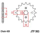 JT Chain kit 420 HDR - 12/45-106 - Steel Standard Rear Sprocket